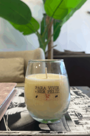 Vela Vidrio Libra